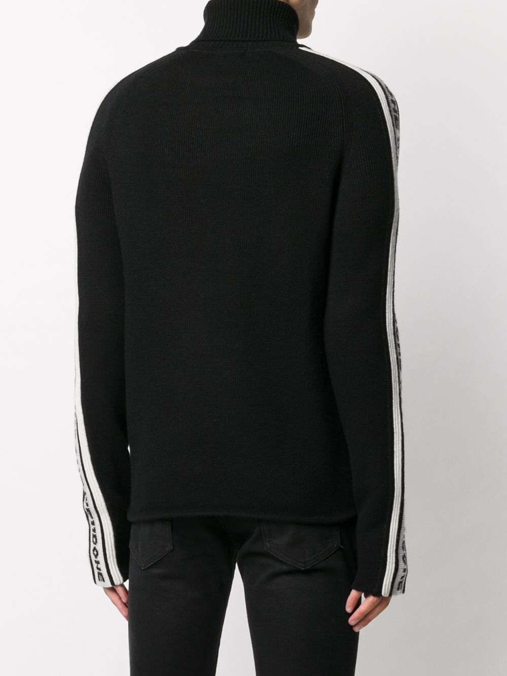 фото We11done side stripe roll neck jumper