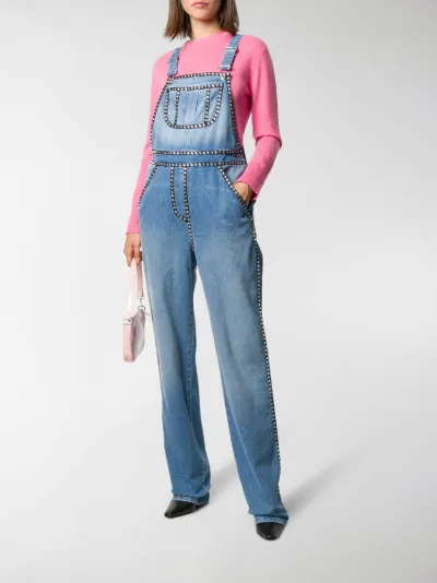 Moschino crystal-embellished denim 