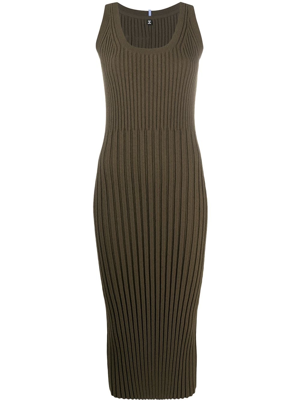 фото Mcq swallow облегающее трикотажное платье в рубчик