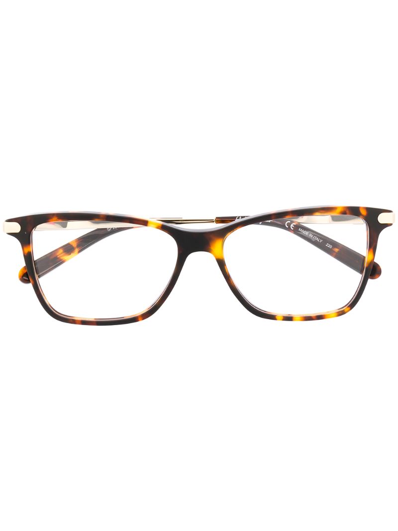 Ferragamo Square-frame Glasses In Brown