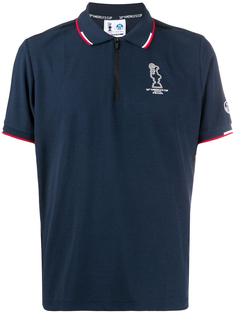 фото North sails x prada cup logo print polo