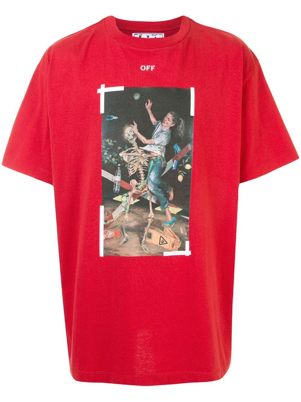 Shop Off-white Print T-shirt In Red