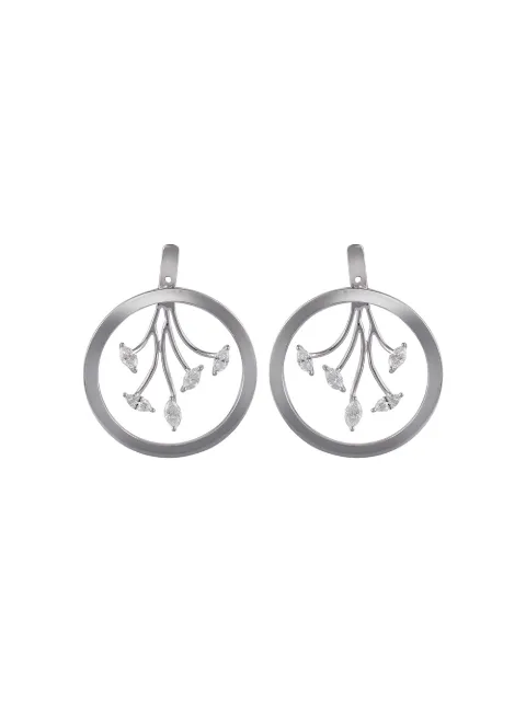 Ananya 18kt white gold Morga marquise diamond hoops