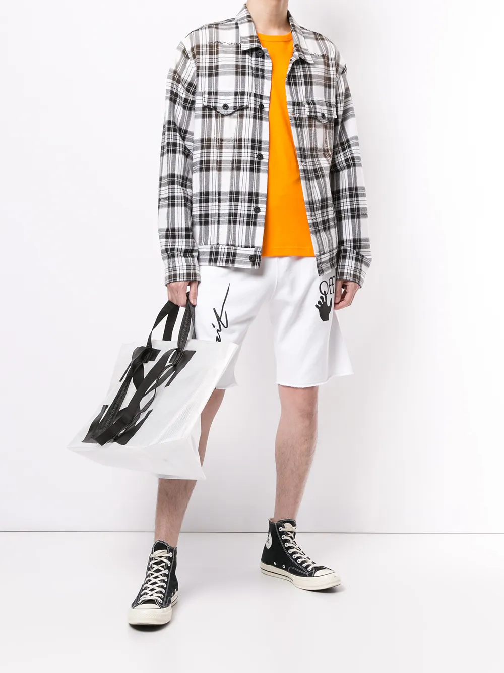 фото Off-white сумка-тоут с логотипом arrows