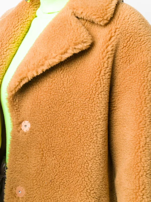 STAND STUDIO single breasted teddy coat 