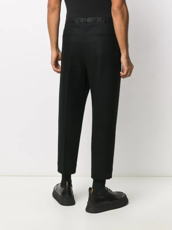 Shop Jil Sander cropped wool trousers 