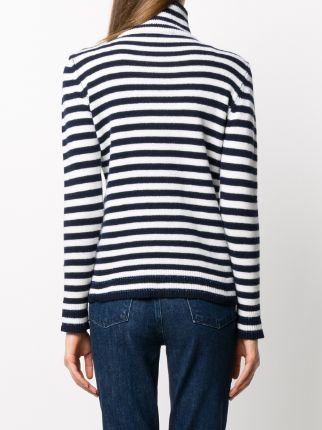 striped high-neck jumper展示图