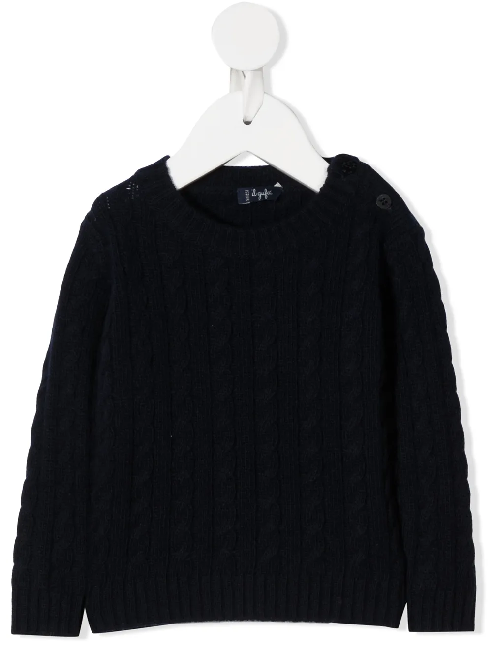 

Il Gufo long sleeve chunky knit jumper - Blue