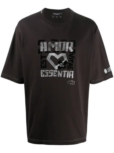 Dolce & Gabbana Camiseta decote careca com estampa