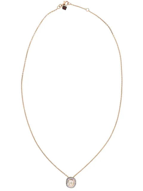 Selim Mouzannar 18kt rose gold Mina enamel and diamond necklace