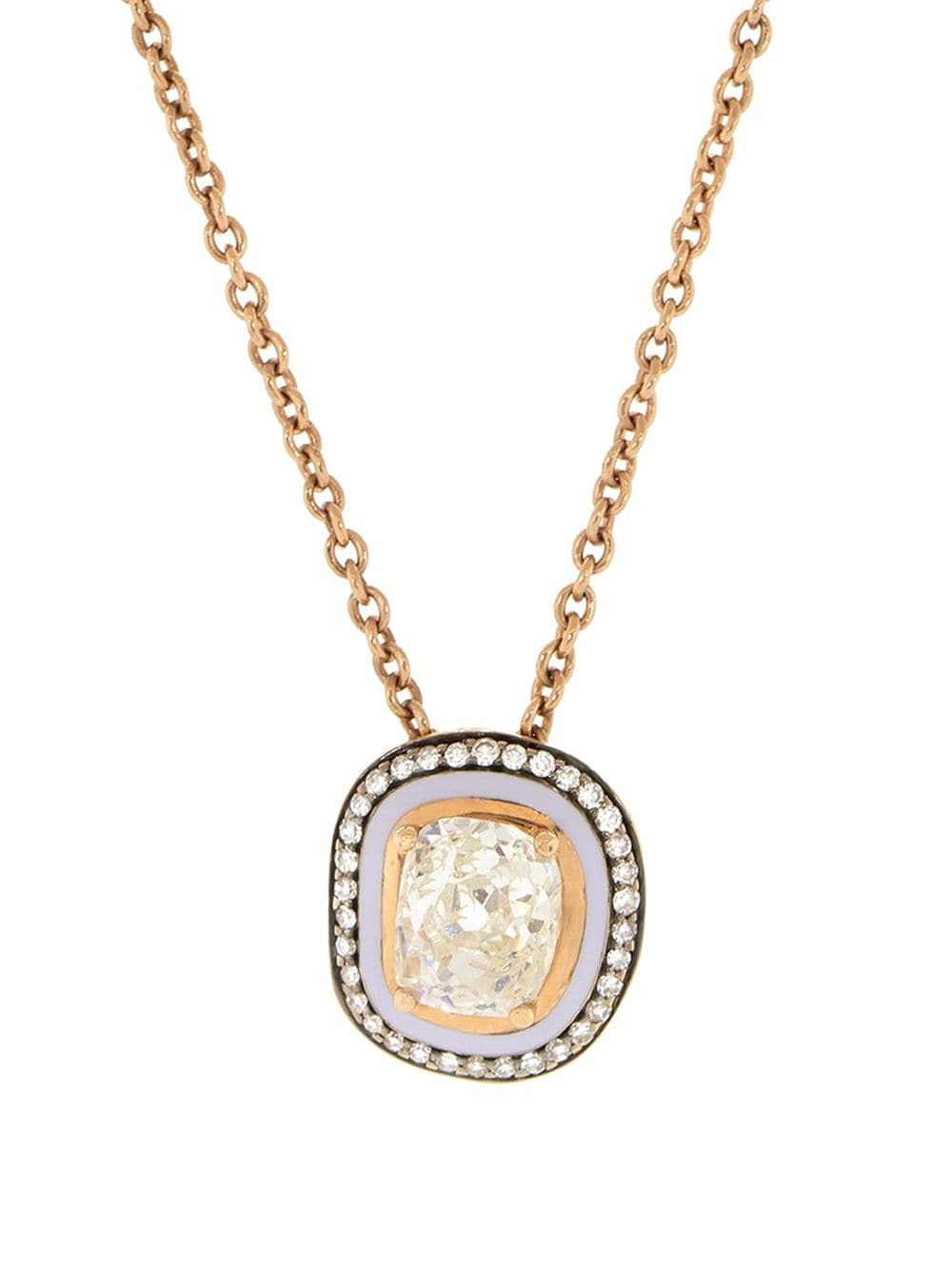 Shop Selim Mouzannar 18kt Rose Gold Mina Enamel And Diamond Necklace