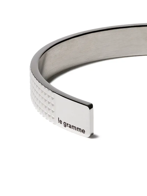 Le Gramme 23 Grammes Guilloche ピラミッド ブレスレット | シルバー