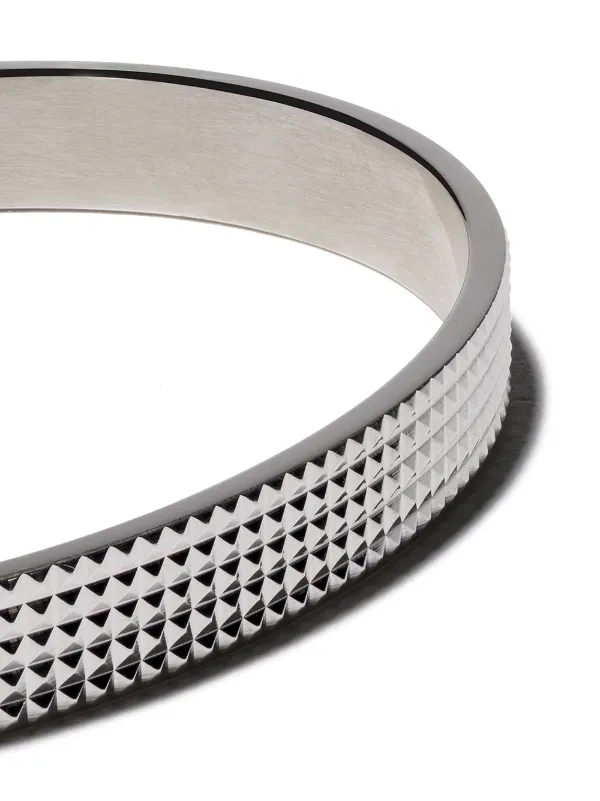 Le Gramme 23 Grammes Guilloche ピラミッド ブレスレット | シルバー