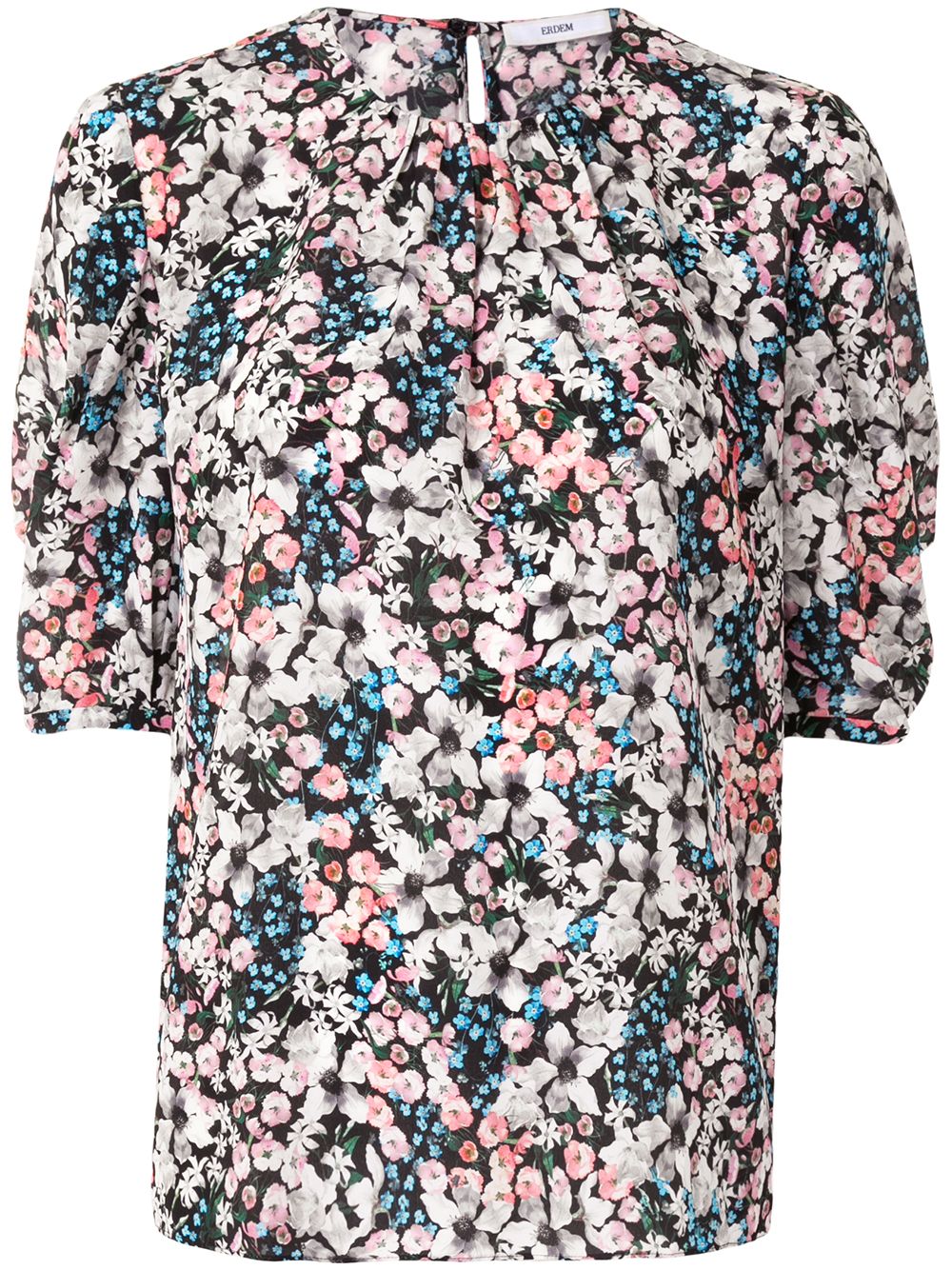 фото Erdem floral-print silk blouse