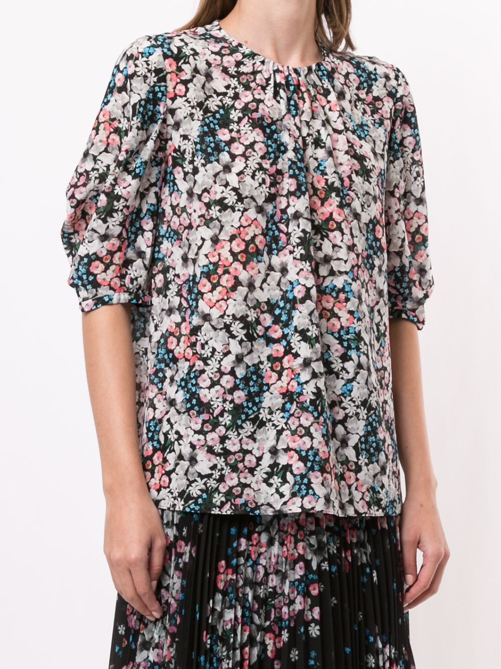 фото Erdem floral-print silk blouse