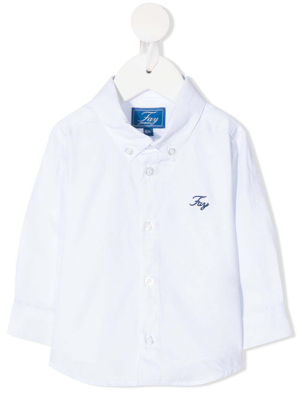 

Fay Kids camisa con botones en el cuello - Blanco