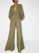 Adriana Degreas front tie fastening cropped blouse