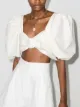Image 2 of Adriana Degreas adjustable tie front cropped blouse