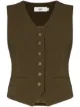 Image 1 of Frankie Shop contrast-button fitted waistcoat