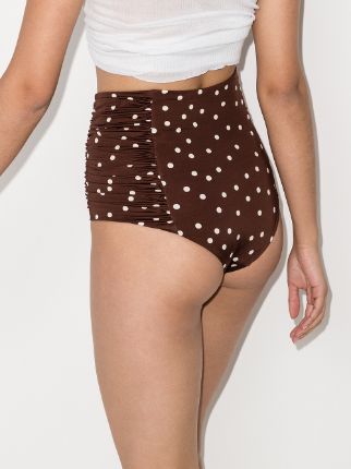 Volcano polka dot print bikini bottoms展示图