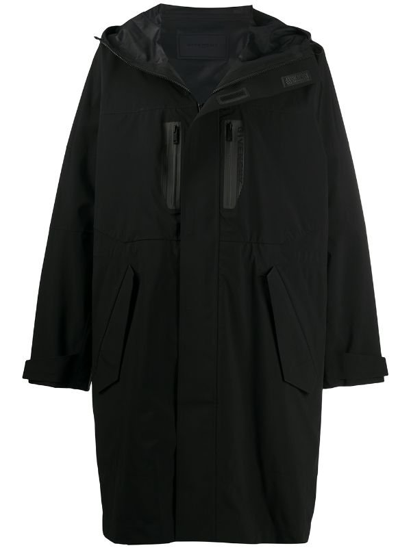 Shop Givenchy webbing hooded parka with 