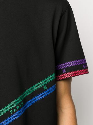 multicoloured chain print T-shirt展示图