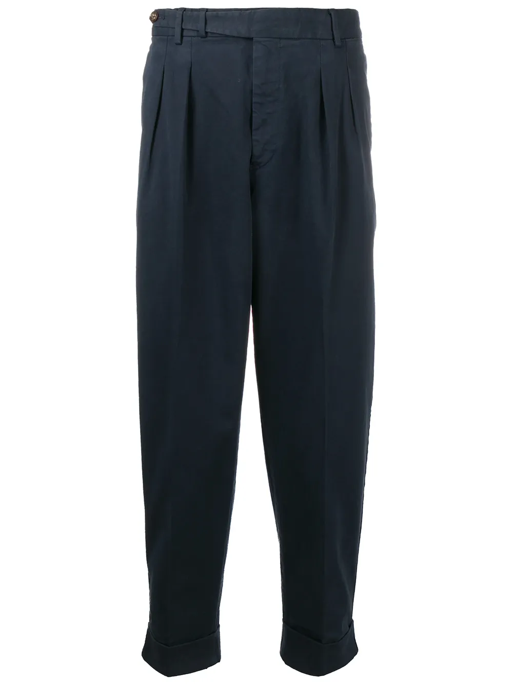 Click to view more detailed imagery on our partner's website Pt01 Pleat-front Cropped Trousers In Blue