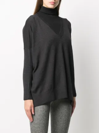 oversized batwing sleeve jumper展示图