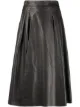 Image 1 of Dolce & Gabbana pleat-detail leather skirt