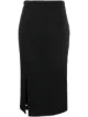 Image 1 of Rochas split-hem matelassé pencil skirt
