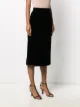Rochas draped-back velvet skirt