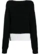 Image 1 of Rochas contrast-hem sweater