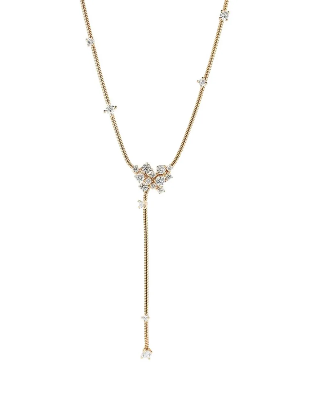 Mattia Cielo 18k Rose Gold Rugiada Diamond Necklace In Gold