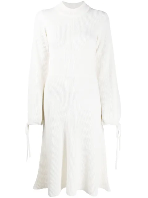 MSGM rib-knit mid-length dress