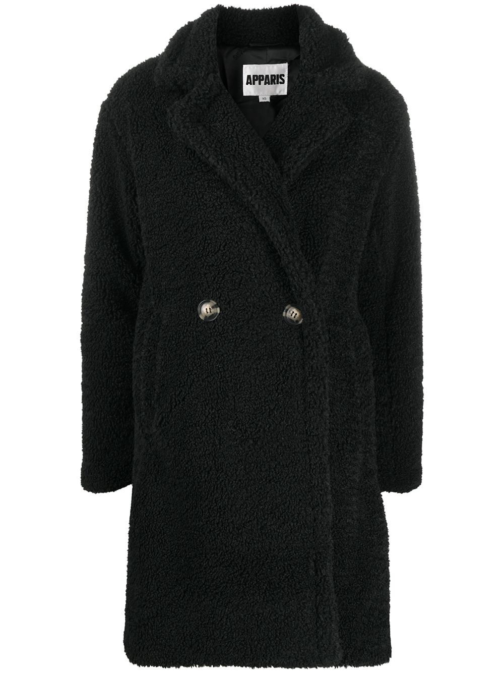 apparis manteau anouck texturé - noir