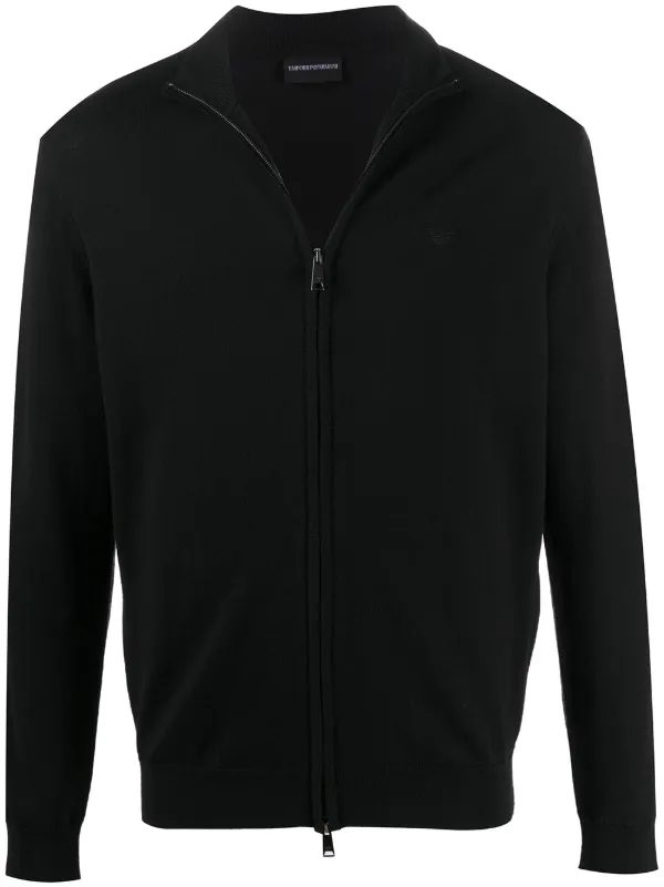 armani zip up sweater