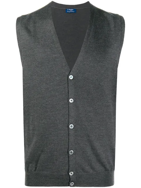 Barba cárdigan con cuello en V