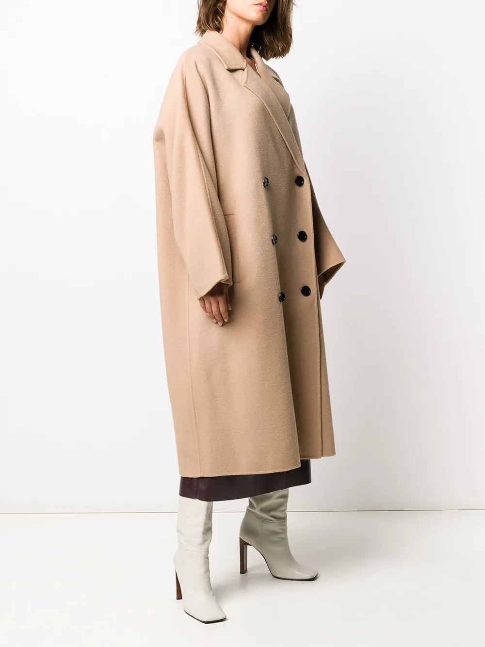 Stand Studio Oversized Double-breasted Coat In Neutrals