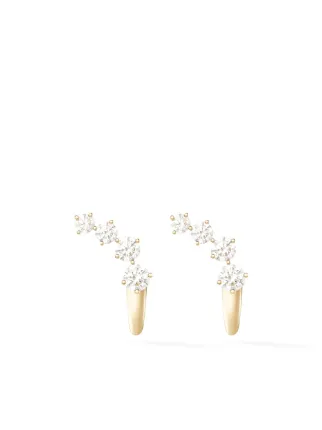 Melissa Kaye 18kt Yellow Gold Aria Dagger Huggie Earrings Farfetch