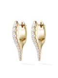 Melissa Kaye 18kt yellow gold and diamond Lola mini needle earrings