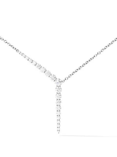 Melissa Kaye 18kt white gold and diamond Aria Y necklace 
