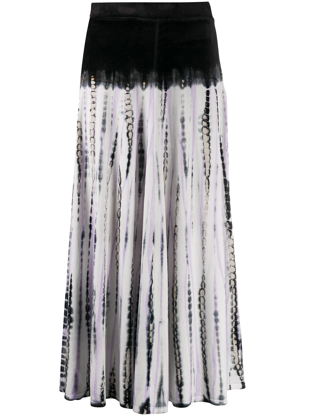 фото Proenza schouler бархатная юбка с принтом тай-дай