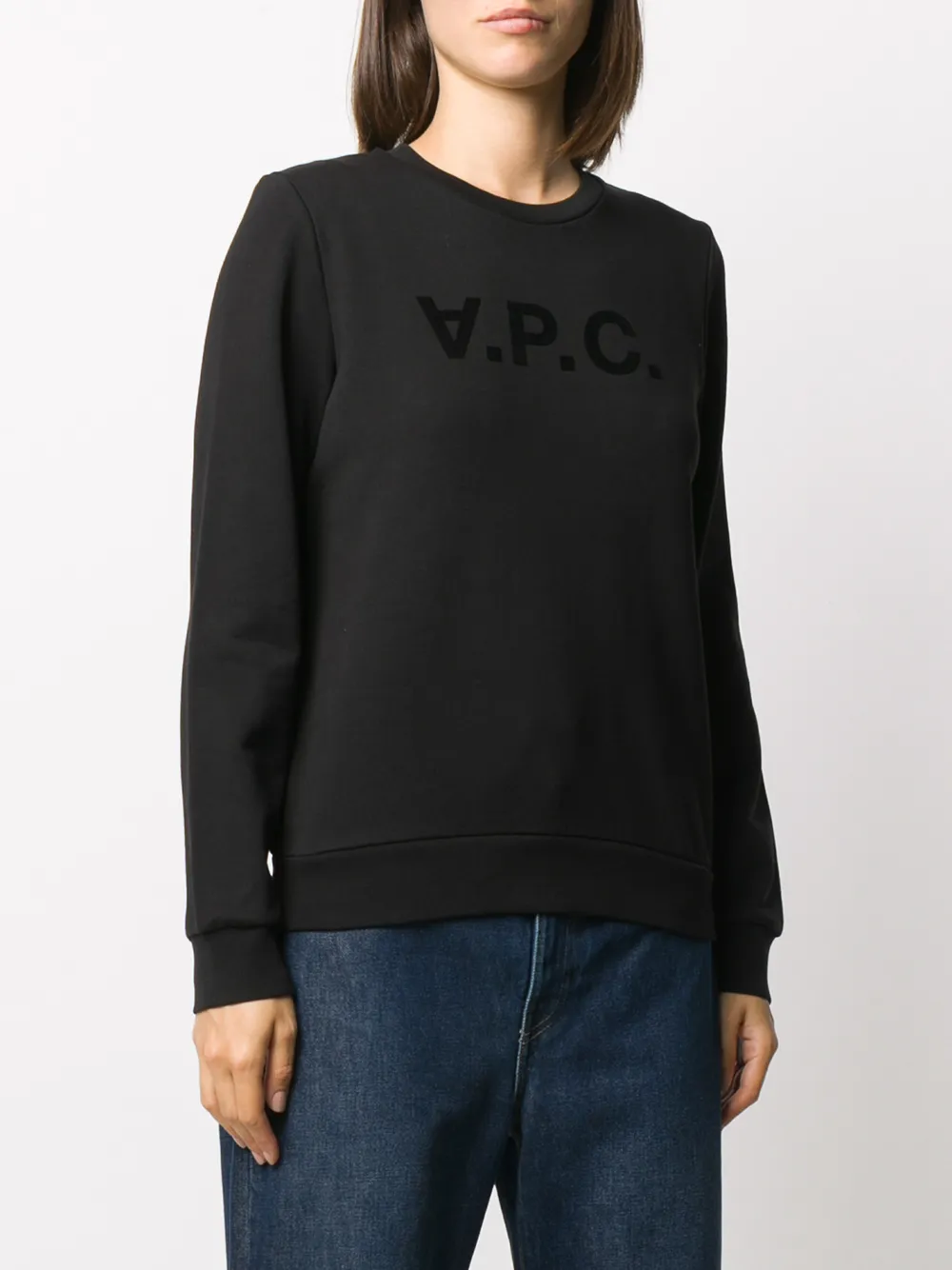 Cheap A.P.C. logo print sweatshirt Women