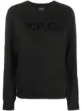 A.P.C. logo print sweatshirt - Black