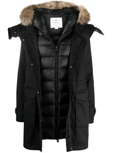 Woolrich faux-fur trimmed hood puffer coat