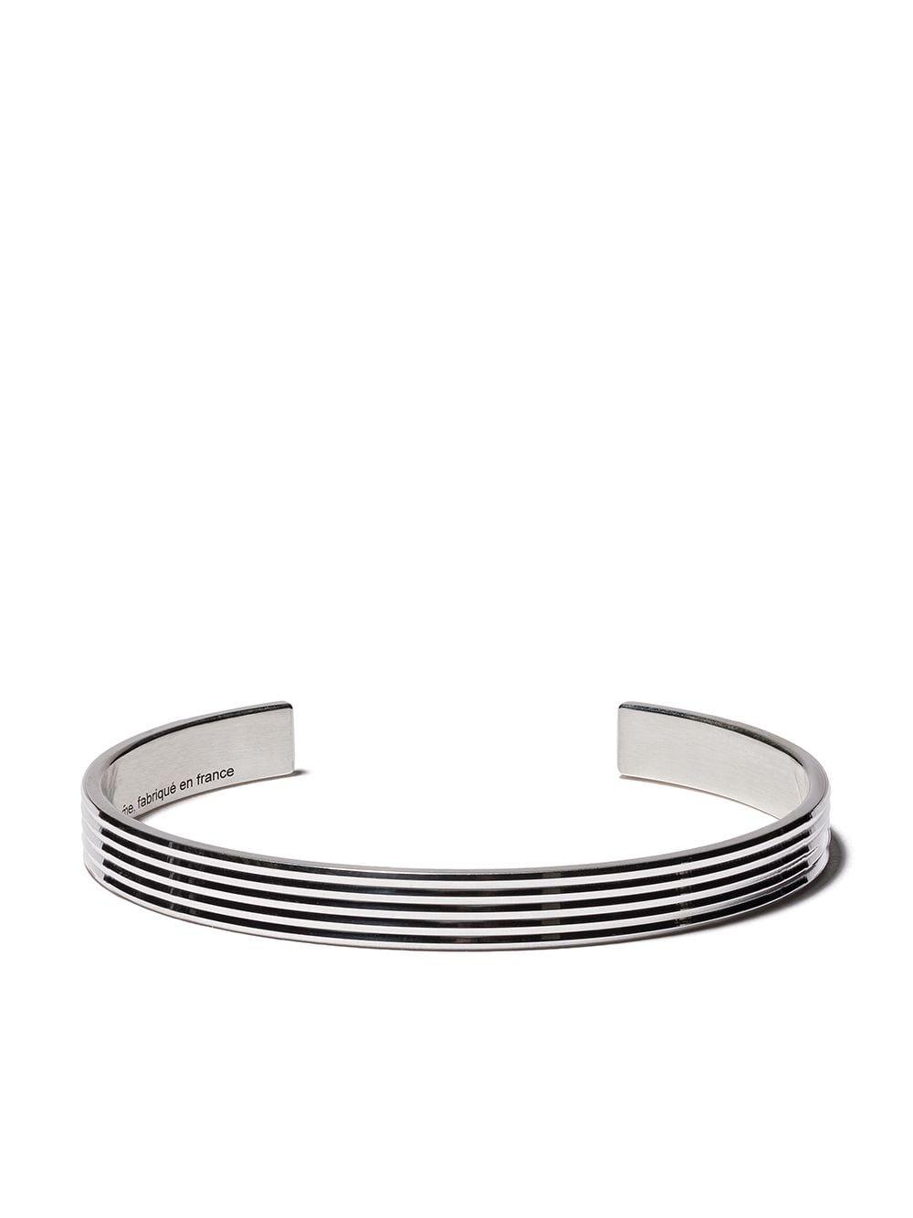 Le Gramme Enamelled Cuff Bracelet In Silver