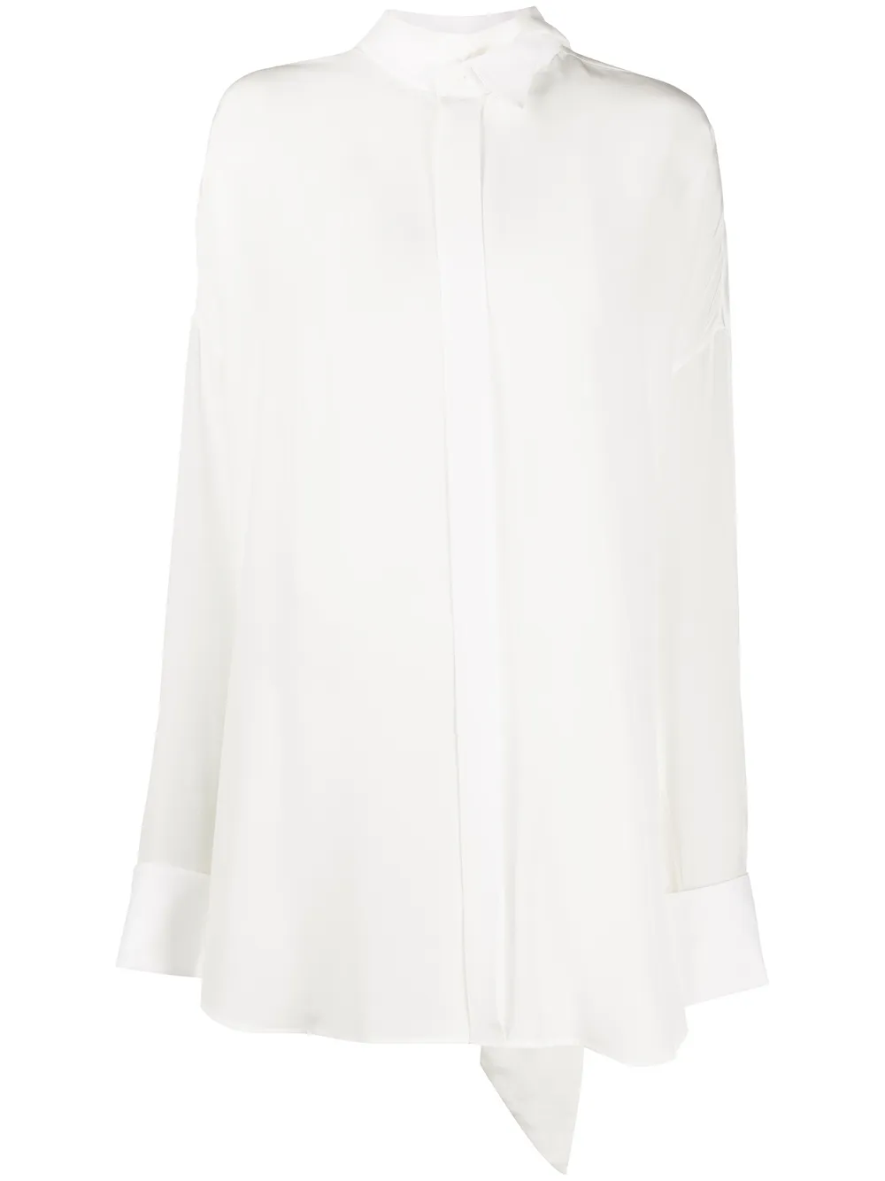 Balenciaga Tuxedo Scarf Shirt In White