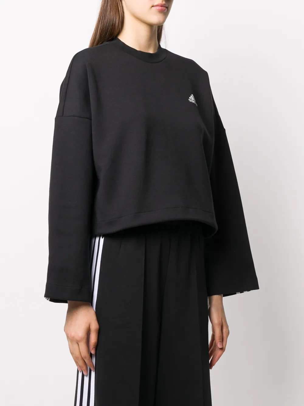  Adidas Sweatshirt Mit Streifen   Schwarz 