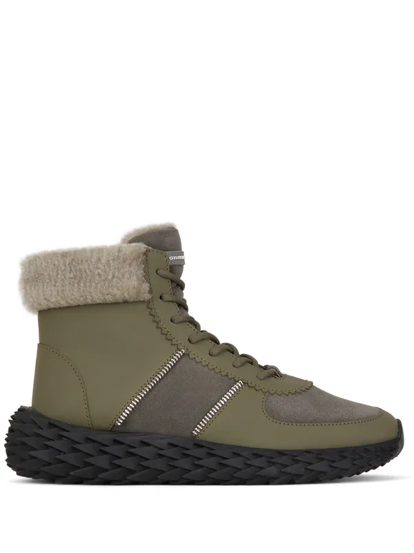 giuseppe zanotti green sneakers