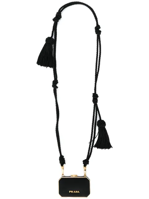 Prada tassle-detail make-up bag